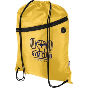 Sac à cordon Oriole en RPET avec poche avant zippée, 5 L 12