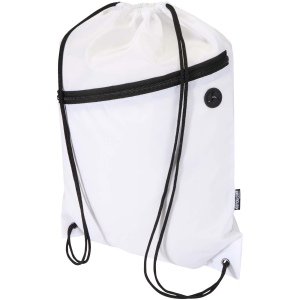 Sac à cordon Oriole en RPET avec poche avant zippée, 5 L 2