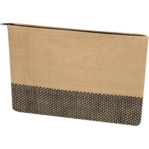 Pochette en papier paille Rhythm avec fermeture à glissière, 3 L 5