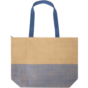Grand sac fourre-tout en papier paille Rhythm avec fermeture à glissière, 21 L 11