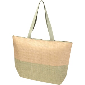 Grand sac fourre-tout en papier paille Rhythm avec fermeture à glissière, 21 L 4