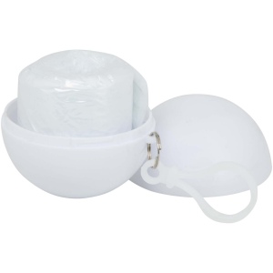 Poncho anti-brouillard dans un étui rond en plastique avec mousqueton 2