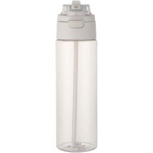 Bouteille d'eau Theron de 700 ml en plastique recyclé RCS, avec bouchon double fonction et paille rabattable 10