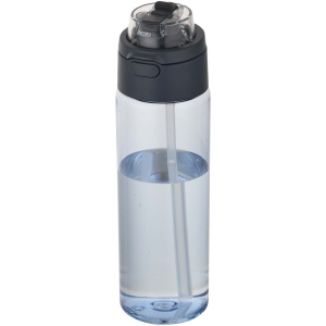 Bouteille d'eau Theron de 700 ml en plastique recyclé RCS, avec bouchon double fonction et paille rabattable 3