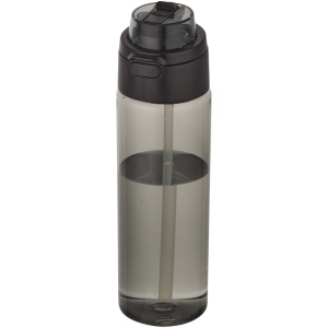 Bouteille d'eau Theron de 700 ml en plastique recyclé RCS, avec bouchon double fonction et paille rabattable 5