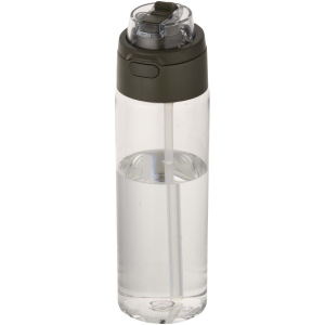 Bouteille d'eau Theron de 700 ml en plastique recyclé RCS, avec bouchon double fonction et paille rabattable 4