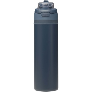 Bouteille d'eau Theron 800 ml en acier inoxydable à simple paroi recyclé RCS, avec bouchon à double fonction et paille rabatt 9