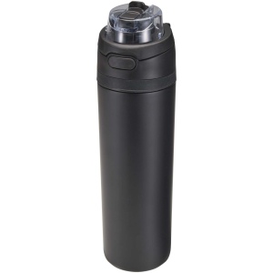 Bouteille d'eau Theron 800 ml en acier inoxydable à simple paroi recyclé RCS, avec bouchon à double fonction et paille rabatt 4