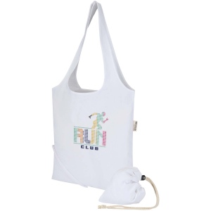 Sac fourre-tout pliable en coton recyclé GRS « Madras Blend » 140 g/m², 7 L 8