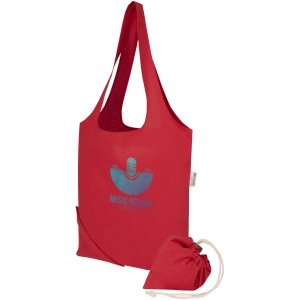 Sac fourre-tout pliable en coton recyclé GRS « Madras Blend » 140 g/m², 7 L 10