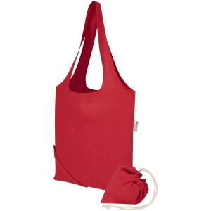 Sac fourre-tout pliable en coton recyclé GRS « Madras Blend » 140 g/m², 7 L 4
