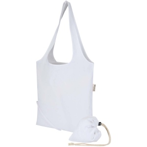 Sac fourre-tout pliable en coton recyclé GRS « Madras Blend » 140 g/m², 7 L 2
