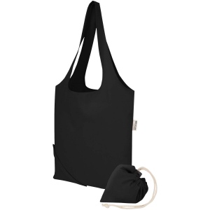 Sac fourre-tout pliable en coton recyclé GRS « Madras Blend » 140 g/m², 7 L 7