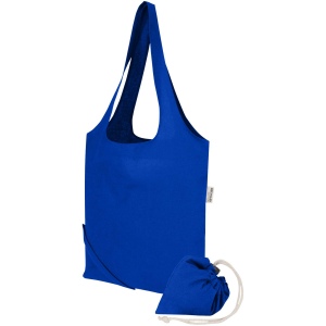 Sac fourre-tout pliable en coton recyclé GRS « Madras Blend » 140 g/m², 7 L 5