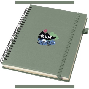 Cahier à spirales Liss A5 à couverture rigide en plastique recyclé 10