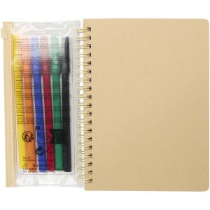 Cahier à couverture rigide Squiggle B6 et lot de marqueurs 4