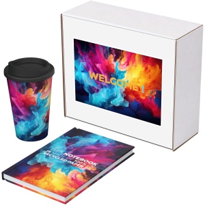 Coffret cadeau Keswick en matériaux recyclés – Carnet Novella Brontë et gobelet Americano 2