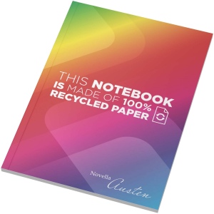 Cahier Novella Austen recyclé A5 à couverture souple de 50 feuilles