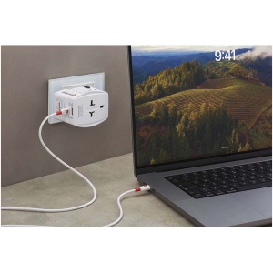 Adaptateur universel SKROSS® MUV AC65PD avec câble USB-C 3
