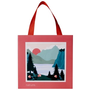 Sac en papier Smartfold 210 g/m² avec anses en ruban et pelliculage brillant - 24 x 10 x 24 cm 7