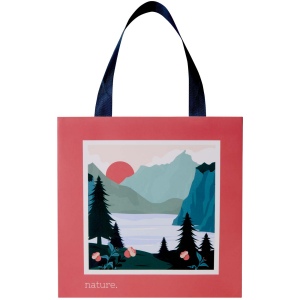 Sac en papier Smartfold 210 g/m² avec anses en ruban et pelliculage brillant - 24 x 10 x 24 cm 8