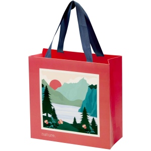 Sac en papier Smartfold 210 g/m² avec anses en ruban et pelliculage brillant - 24 x 10 x 24 cm 4
