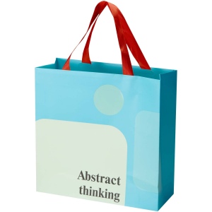 Sac en papier Smartfold 210 g/m² avec anses en ruban et pelliculage brillant - 31 x 12 x 31 cm 3