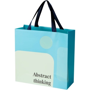 Sac en papier Smartfold 210 g/m² avec anses en ruban et pelliculage brillant - 31 x 12 x 31 cm 4