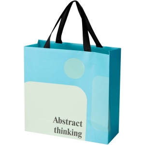 Sac en papier Smartfold 210 g/m² avec anses en ruban et pelliculage brillant - 31 x 12 x 31 cm 5