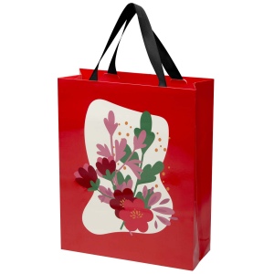 Sac en papier Smartfold 210 g/m² avec anses en ruban et pelliculage brillant - 31 x 12 x 39 cm 5