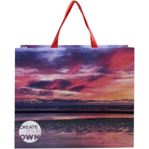 Sac en papier Smartfold 210 g/m² avec anses en ruban et pelliculage brillant - 42 x 12 x 35 cm 7