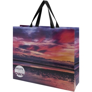 Sac en papier Smartfold 210 g/m² avec anses en ruban et pelliculage brillant - 42 x 12 x 35 cm 5