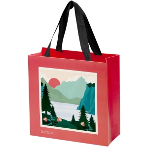 Sac en papier Smartfold 210 g/m² avec anses en ruban et pelliculage mat - 24 x 10 x 24 cm 5