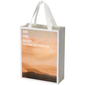 Sac en papier Smartfold 210 g/m² avec anses en ruban et pelliculage mat - 24 x 10 x 32 cm