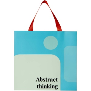 Sac en papier Smartfold 210 g/m² avec anses en ruban et pelliculage mat - 31 x 12 x 31 cm 7