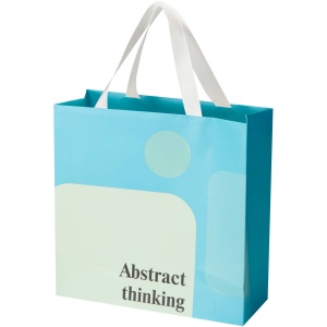 Sac en papier Smartfold 210 g/m² avec anses en ruban et pelliculage mat - 31 x 12 x 31 cm 2