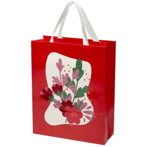 Sac en papier Smartfold 210 g/m² avec anses en ruban et pelliculage mat - 31 x 12 x 39 cm