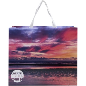 Sac en papier Smartfold 210 g/m² avec anses en ruban et pelliculage mat - 42 x 12 x 35 cm 6