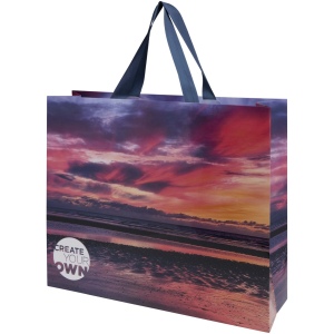 Sac en papier Smartfold 210 g/m² avec anses en ruban et pelliculage mat - 42 x 12 x 35 cm 4