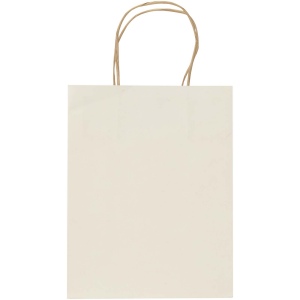 Sac en papier recyclé de type agricole, 150 g/m², avec anses torsadées - 18 x 9 x 23 cm 3