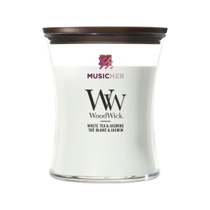 WoodWick White Tea & Jasmine Medium Candle bougie parfumée 2