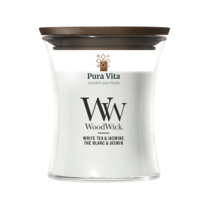 WoodWick White Tea & Jasmine Mini Candle bougie parfumée