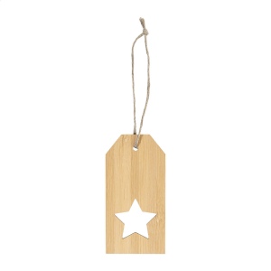 BamTag étiquette cadeau en bambou, étoile