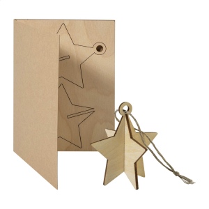 FestiCard Kraft Carte de Noël, étoile 3