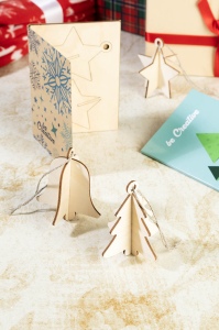 FestiCard Kraft Carte de Noël, étoile 7