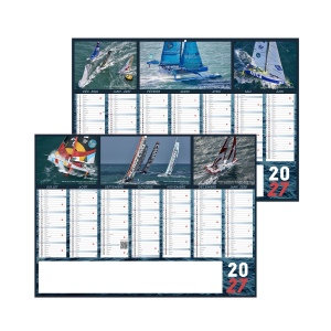 VOILE 2027 - STANDARD 550 X 405 MM - CC REMBORDE - 1 TROU EN TETE - MARQUAGE QUADRI R/V IDENTIQUES