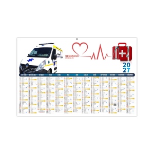 URGENCE 2027 - MAXI 650 X 405 MM - CC REMBORDE - NON DECOUPE - DOS CORSE - 1 TROU EN TETE - MARQUAGE QUADRI R/V IDENTIQUES 2