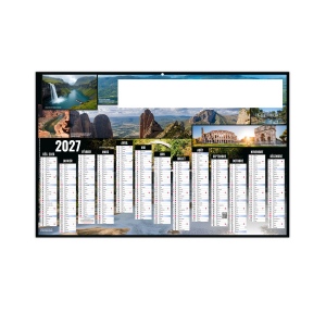 TOUR DU MONDE 2027 - MAXI 650 X 405 MM - LEGER - DOS FRANCE ROUTIERE - 1 TROU EN TETE - MARQUAGE QUADRI R/V DIFFÉRENTS