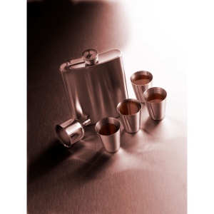 Set flasque et verres en acier noxydable  Brittany 3