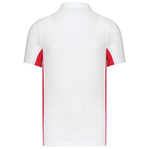 Polo piqué manches courtes bicolore homme 12
